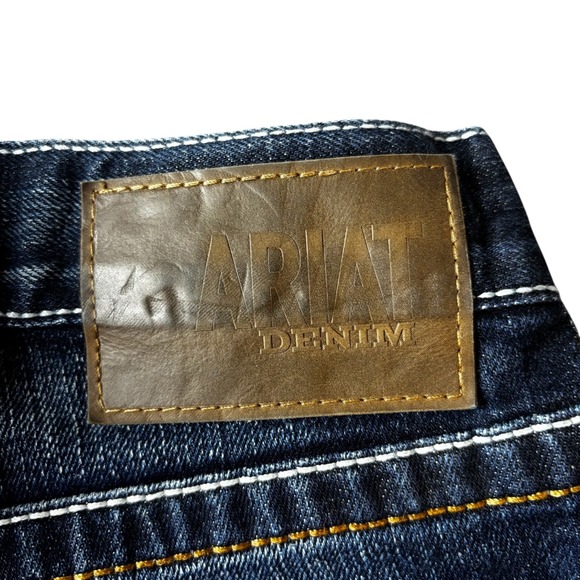 Ariat M7 Rocker Straight Leg Jeans Mens Dark Wash Denim Size 29/32 - Picture 6 of 12